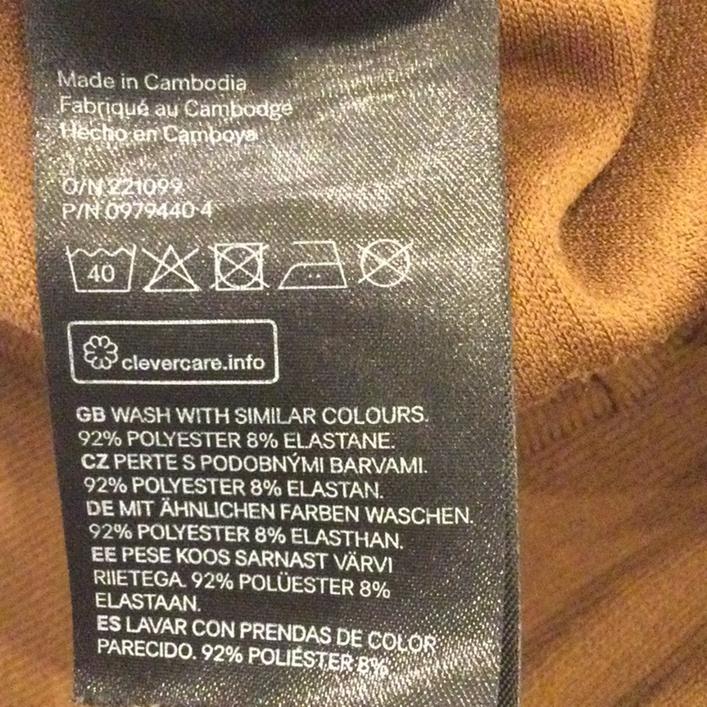 Brown Ribbed Split Hem Stretchy Legging Pants Siz… - image 7